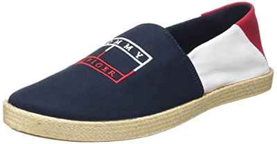 Tommy Hilfiger Alpargata Hilfiger Color Block, Zapatillas Hombre, RWB, 41 EU
