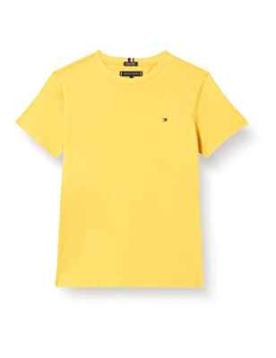 Tommy Hilfiger Camiseta de algodón Esencial S/S, Yielding Yellow, 86 cm para Niños