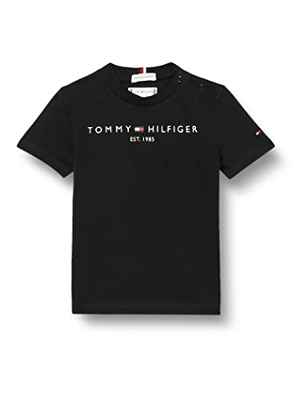 Tommy Hilfiger Camiseta Essential S/S, Negro (Black), 176 Unisex niños