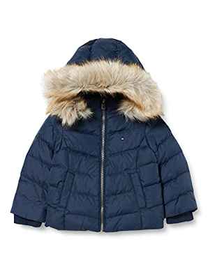 Tommy Hilfiger Essential Down Jacket, Chaqueta para Niñas, Azul (Twilight Navy), 92