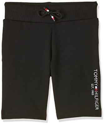 Tommy Hilfiger Essential Sweatshorts Pantalones Cortos, Black, 6 Years para Niños