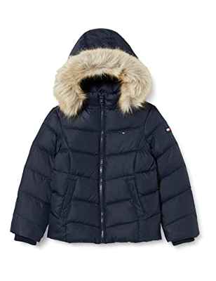 Tommy Hilfiger Kg0kg05980 Abrigo de plumón, Desert Sky, 5 años para Niñas