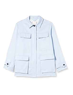 Tommy Hilfiger Tencel Twill Shacket Chaqueta, Breezy Blue, 54 para Mujer
