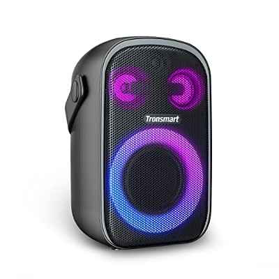 Tronsmart Halo 100 Altavoz Bluetooth Potente, 60W Altavoces Portátil y Luces Led, Waterproof IPX6, 18H de Reproducción, Sonido Estéreo,Powerbank y App, Exterior Speaker con Bluetooth 5.3 para Fiestas