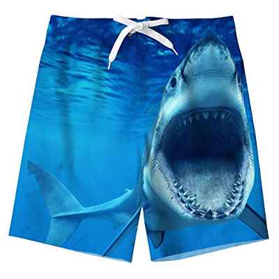 TUONROAD Niño Bañador Natación 3D Impresos Secado Rápido Ropa de Playa Hawaiano Pantalones Cortos con Bolsillos Laterales 9-10 Años