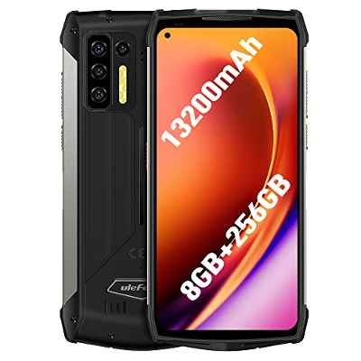 Ulefone Power Armor 13 Móvil Resistente, Batería 13200 mAh, Medición Distancia por Infrarrojos, 6,81'' 48MP Cámara, Android 11 IP68 Smartphone Antigolpes, Helio G95 8GB 256GB, Carga Inalámbrica NFC