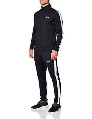 Under Armour EMEA Track Suit, chándal hombre, Negro (Black / White), L