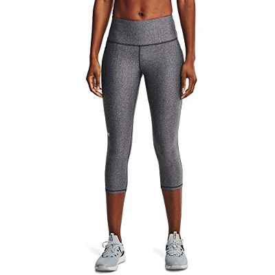 Under Armour HG Armour Hi Capri NS Mallas de Deporte, Mujer, Gris (Charcoal Light Heather/White), M