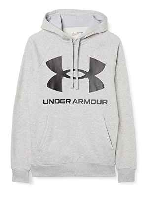 Under Armour Rival Fleece Big Logo HD Sudadera, Hombre, Gris (Mod Gray Light Heather/Black), L