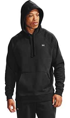 Under Armour Rival Fleece Hoodie Sudadera, Hombre, Negro, 2XL