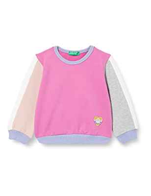 United Colors of Benetton Camiseta G/C M/L 3GNSG104Y Sudadera DE Cuello Redondo DE Manga Larga, Lille 902, 98 para Niñas