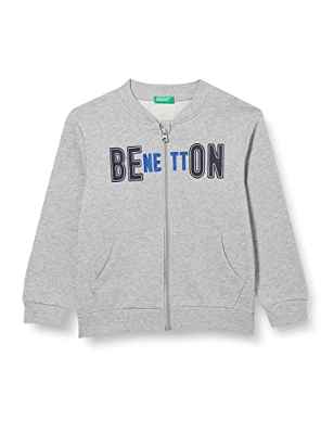 United Colors of Benetton Chaqueta M/L 3J70G500S Sudadera DE Manga Larga, Grey Melange 501, 116 para Niños