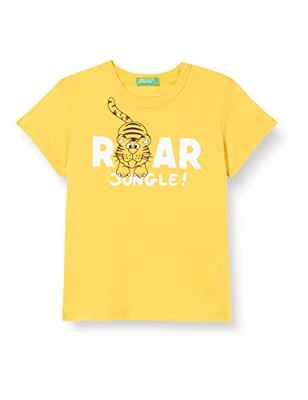United Colors of Benetton T-Shirt 3I1XG102Z Camiseta, Giallo 0L3, 90 para Niños