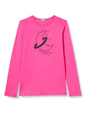 United Colors of Benetton T-Shirt M/L 3I1XC101J Camiseta, Fucsia 3l5, 110 cm para Niñas
