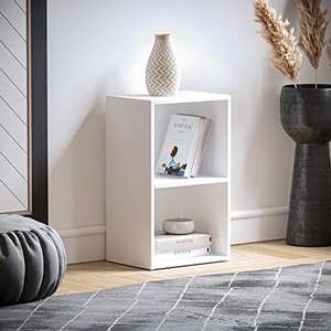 Vida Designs Estantería Oxford de 2 Niveles, estantería de Madera Blanca, Mueble de Oficina, Sala de Estar