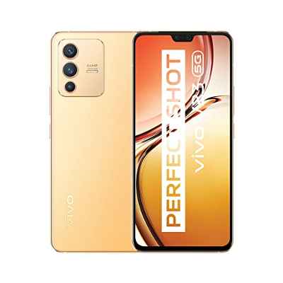 vivo V23 5G Smartphone, 12 GB de RAM + 256 GB de ROM, Doble Cámara Frontal con Enfoque Automático de 50 MP, Flash de Dos Tonos, Vidrio Que Cambia de Color, 6,44''（Sunshine Gold）