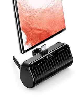 VRURC Powerbank USB C 5000mAh, Mini batería Externa 20W PD Power Bank, Carga Rápida Bateria Portatil Compatibile con Samsung Xiaomi Switch Huawei OPPO Realme Honor Smartphones - Negro