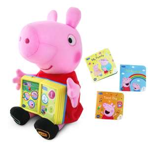 VTech-Peluche Interactivo Pig Aprende con los diverlibros de Peppa