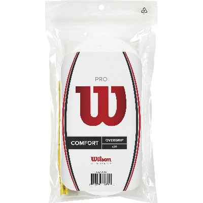 Wilson Pro Pack con 30 Overgrip para Raqueta, Unisex adulto, Blanco, Única