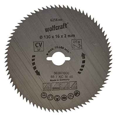 wolfcraft Disco de sierra circular de mano CV, serie azul, 6256000, Cortes finos