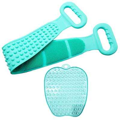 WOOLUCK® Cepillo de Ducha set, 1 pieza Silicona Cuerpo Cepillo y 1 pieza Cepillo Pies Ducha,para Masaje Limpiar Exfoliación,el Cuidado de Pies