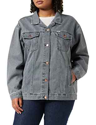 Wrangler Heritage Jacket Chaqueta Vaquera, Gris, XS para Mujer