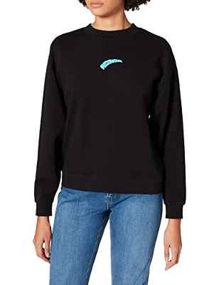 Wrangler Sudadera Retro, Negro, S para Mujer