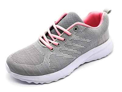 Zapatillas Deportivas para Mujer Transpirables Ligeras de Malla para Correr Caminar Trabajar Gris 38